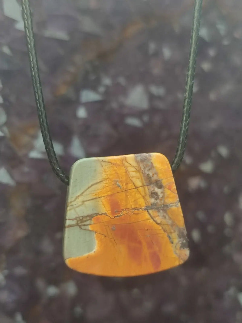 Chargez l&#39;image dans la visionneuse de la galerie, Jaspe Picasso du Mexique - Cabochon Pendentif - Grade Premium Jaspe Picasso pendentif
