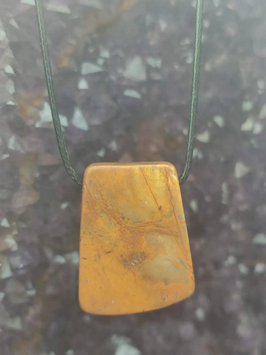 Jaspe Picasso du Mexique - Cabochon Pendentif - Grade Premium Jaspe Picasso pendentif