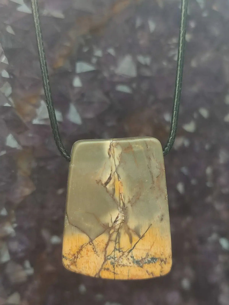 Chargez l&#39;image dans la visionneuse de la galerie, Jaspe Picasso du Mexique - Cabochon Pendentif - Grade Premium Jaspe Picasso pendentif
