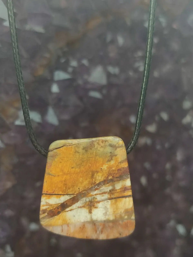 Load image into Gallery viewer, Jaspe Picasso du Mexique - Cabochon Pendentif - Grade Premium Jaspe Picasso pendentif
