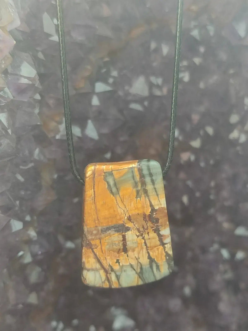 Chargez l&#39;image dans la visionneuse de la galerie, Jaspe Picasso du Mexique - Cabochon Pendentif - Grade Premium Jaspe Picasso pendentif
