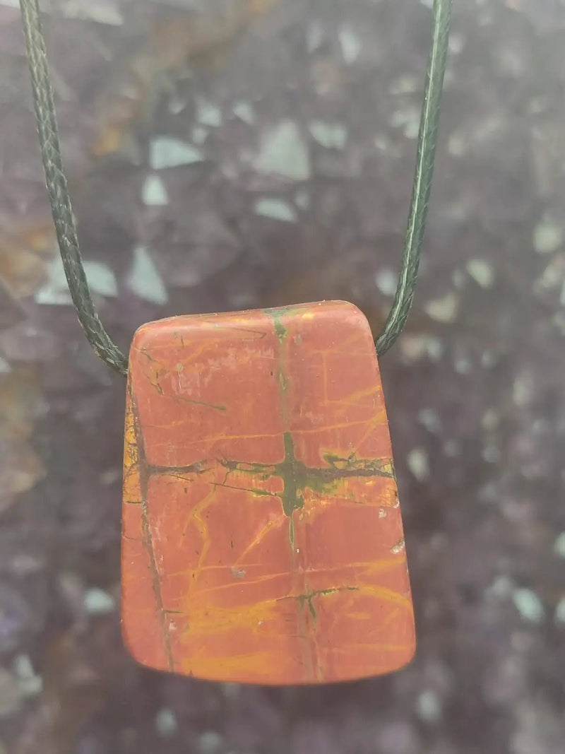 Chargez l&#39;image dans la visionneuse de la galerie, Jaspe Picasso du Mexique - Cabochon Pendentif - Grade Premium Jaspe Picasso pendentif
