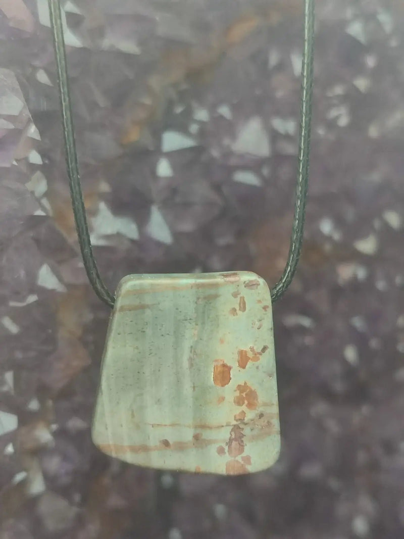 Load image into Gallery viewer, Jaspe Picasso du Mexique - Cabochon Pendentif - Grade Premium Jaspe Picasso pendentif
