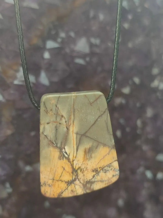 Jaspe Picasso du Mexique - Cabochon Pendentif - Grade Premium Jaspe Picasso pendentif