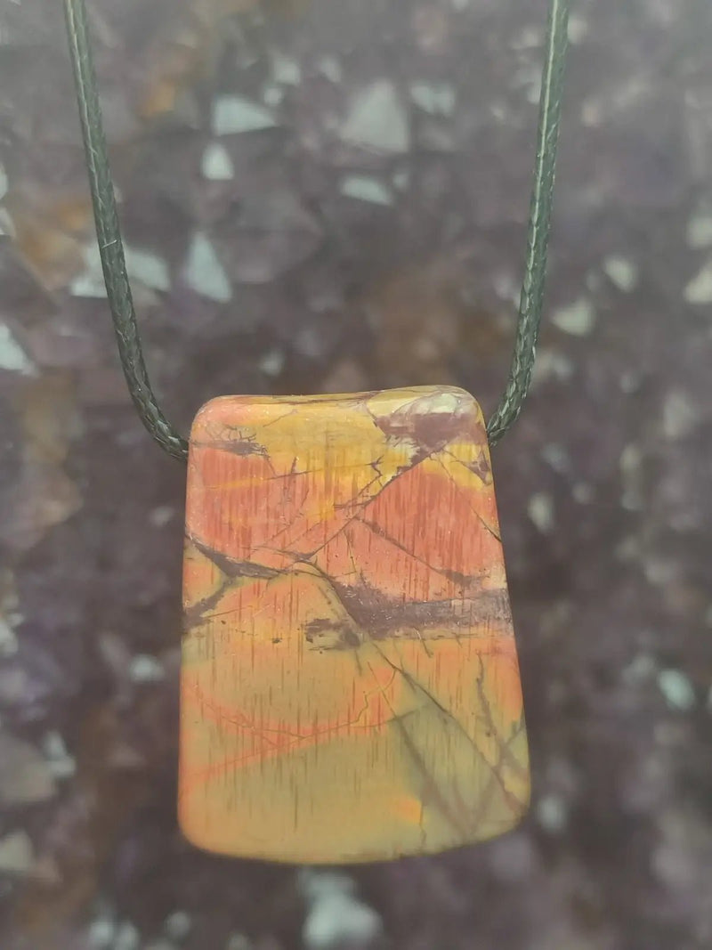 Chargez l&#39;image dans la visionneuse de la galerie, Jaspe Picasso du Mexique - Cabochon Pendentif - Grade Premium Jaspe Picasso pendentif
