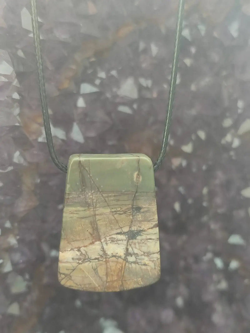 Load image into Gallery viewer, Jaspe Picasso du Mexique - Cabochon Pendentif - Grade Premium Jaspe Picasso pendentif
