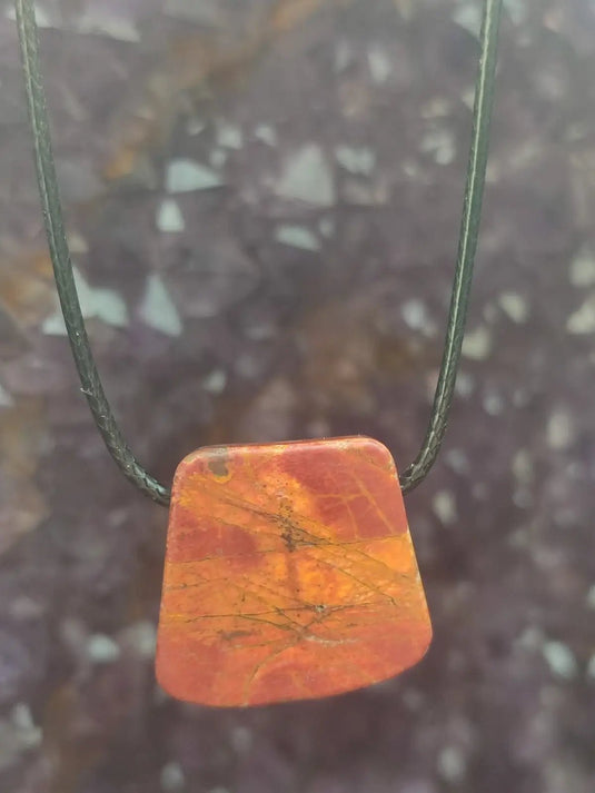 Jaspe Picasso du Mexique - Cabochon Pendentif - Grade Premium Jaspe Picasso pendentif