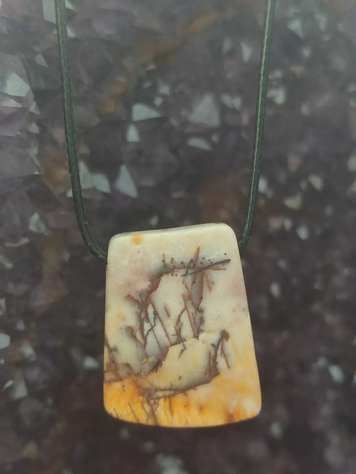 Jaspe Picasso du Mexique - Cabochon Pendentif - Grade Premium Jaspe Picasso pendentif