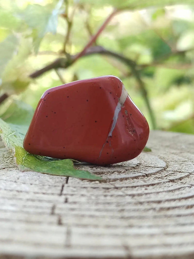 Chargez l&#39;image dans la visionneuse de la galerie, Jaspe rouge du Brésil pierre roulée Grade A++++ Jaspe rouge du Brésil pierre roulée
