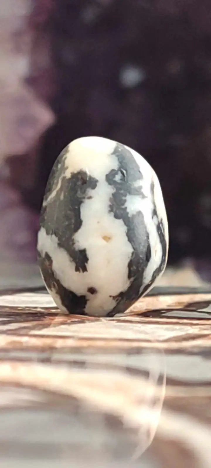 Load image into Gallery viewer, Jaspe zébré du Brésil pierre roulée Grade A++++ Jaspe Zèbre pierre roulée
