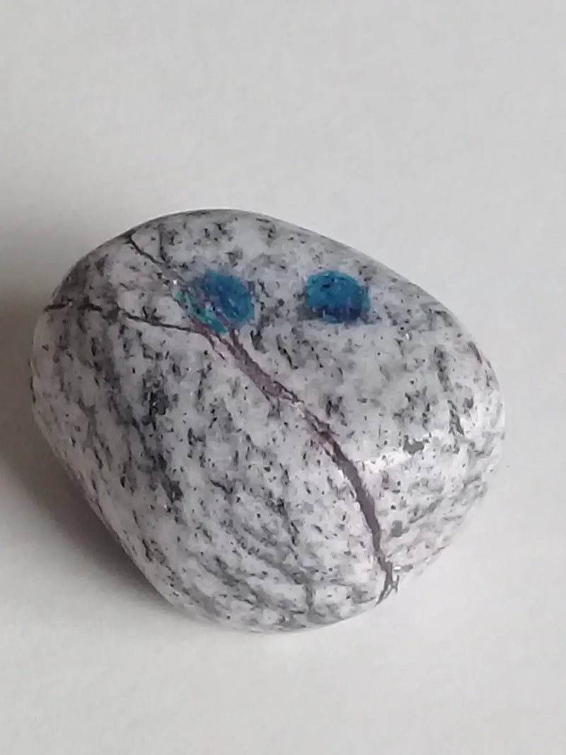 Load image into Gallery viewer, K-2 ’Kétonite’ (Azurite/ Malachite/ Granit/ Biotite) pierre roulée Grade A++++ Très rare K-2 Kétonite pierre roulée
