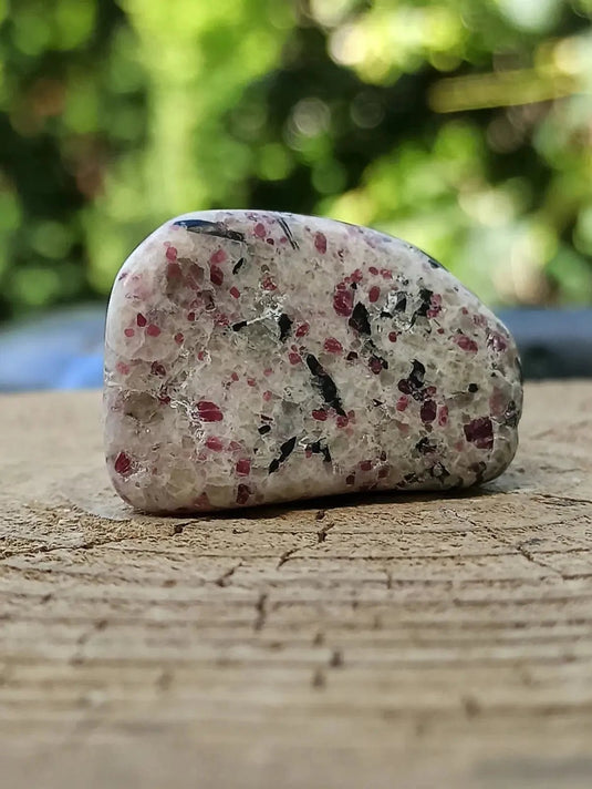 Kakortokite du Groënland pierre roulée Grade A++++ ’Très rare’ Kakortokite