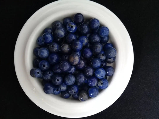 Lapis-lazuli d’Afghanistan perle Grade A++++ Prix perle à l’unité Diamètre 8mm Lapis-lazuli d’Afghanistan perles 8mm