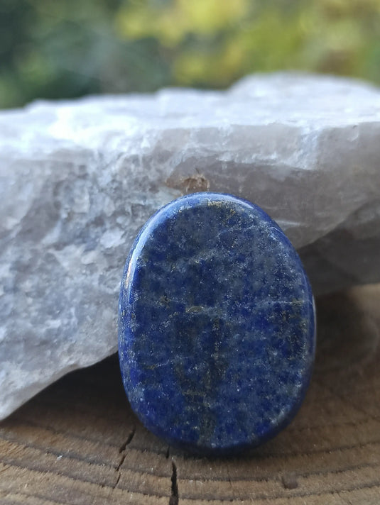 Lapis Lazuli NATURLE d’Afghanistan pierre roulée Grade A++++ Pierre roulée Dans la besace du p'tit Poucet   