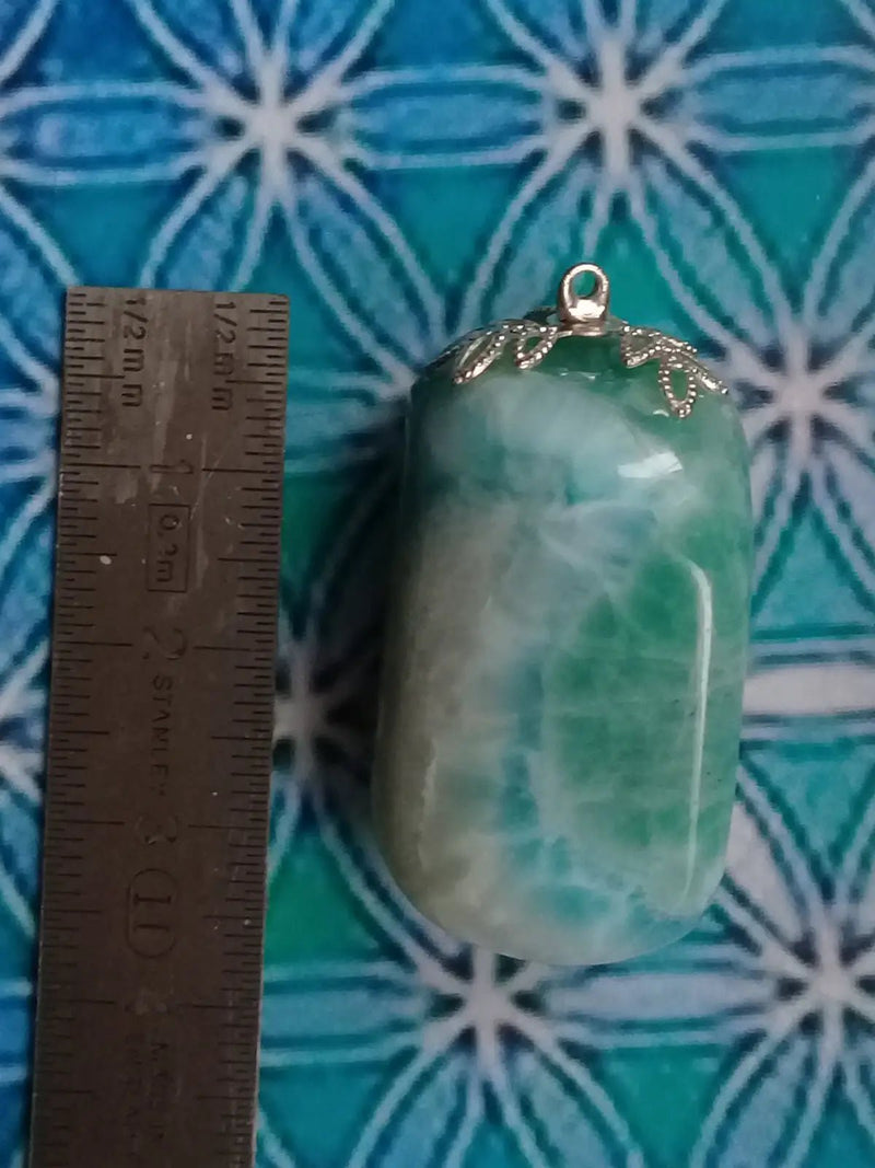 Chargez l'image dans la visionneuse de la galerie, Larimar de République Dominicaine pendentif Grade A ++++ Fourni avec cordon Pendentif Larimar
