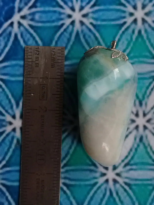 Larimar de République Dominicaine pendentif Grade A ++++ Fourni avec cordon Pendentif Larimar