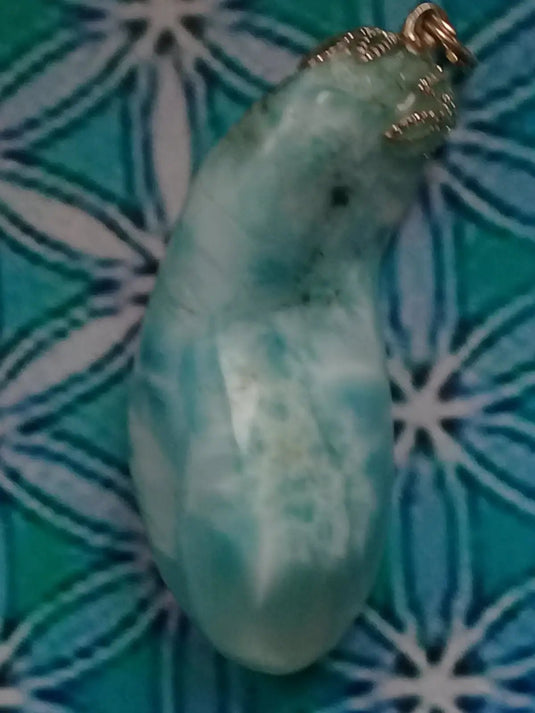 Larimar de République Dominicaine pendentif Grade A ++++ Fourni avec cordon Pendentif Larimar