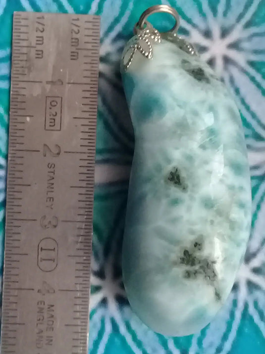 Larimar de République Dominicaine pendentif Grade A ++++ Fourni avec cordon Pendentif Larimar