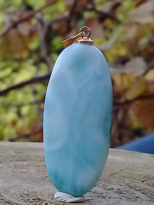 Larimar de République Dominicaine pendentif Grade A++++ Fourni avec cordon Larimar de République Dominicaine pendentif