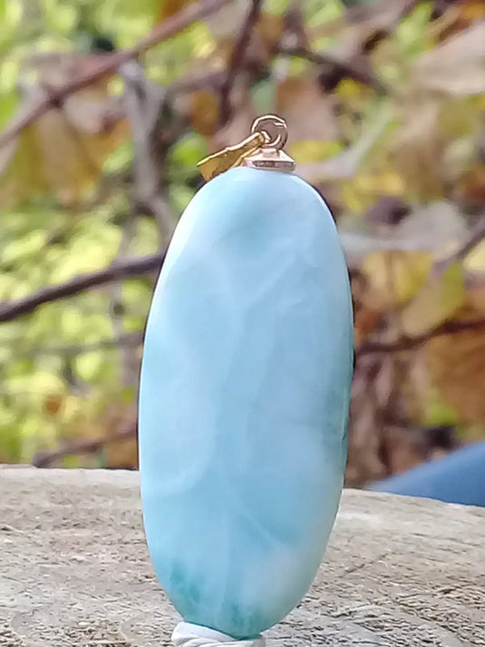 Larimar de République Dominicaine pendentif Grade A++++ Fourni avec cordon Larimar de République Dominicaine pendentif