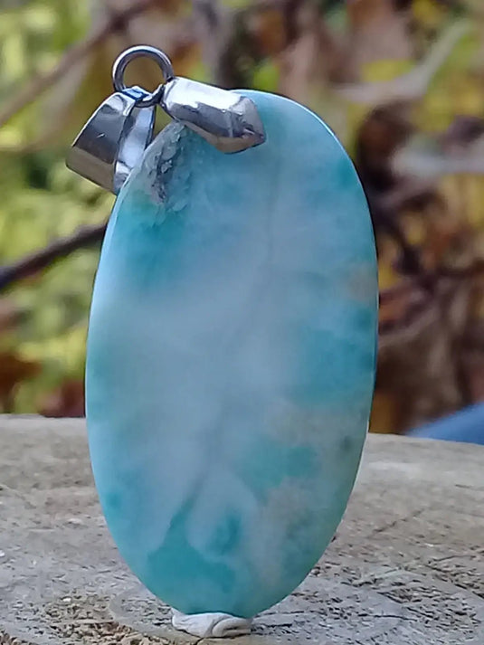 Larimar de République Dominicaine pendentif Grade A++++ Fourni avec cordon Larimar de République Dominicaine pendentif