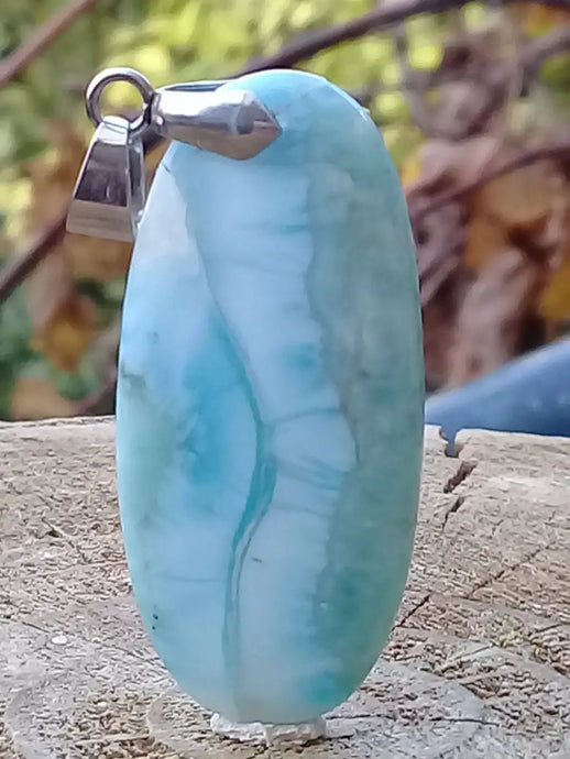 Larimar de République Dominicaine pendentif Grade A++++ Fourni avec cordon Larimar de République Dominicaine pendentif