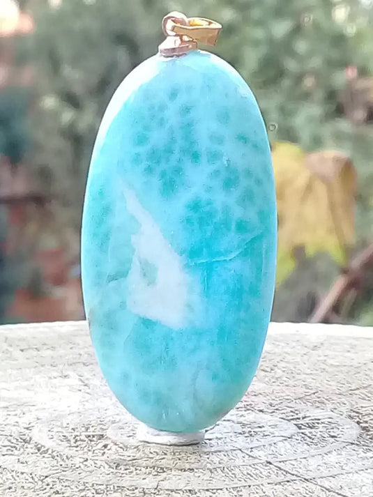 Larimar de République Dominicaine pendentif Grade A++++ Fourni avec cordon Larimar de République Dominicaine pendentif