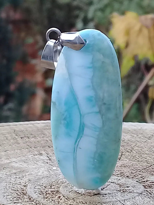 Larimar de République Dominicaine pendentif Grade A++++ Fourni avec cordon Larimar de République Dominicaine pendentif