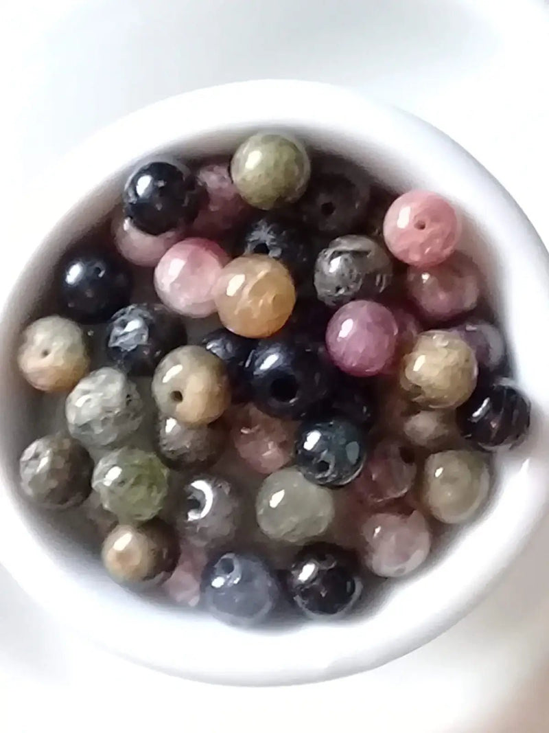 Load image into Gallery viewer, Mélange de Tourmaline perle Grade A++++ Prix perle à l’unité Mélange de Tourmaline perle
