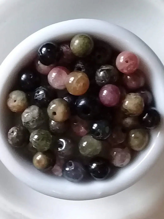 Mélange de Tourmaline perle Grade A++++ Prix perle à l’unité Mélange de Tourmaline perle