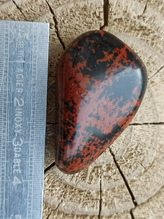 Obsidienne acajou Magahony du Mexique pierre roulée Grade A++++ Obsidienne acajou pierre roulée Dans la besace du p'tit Poucet   