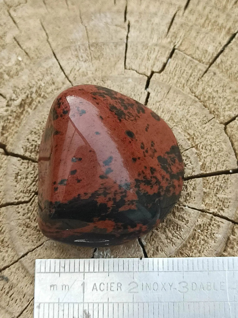 Load image into Gallery viewer, Obsidienne acajou Magahony du Mexique pierre roulée Grade A++++ Obsidienne Acajou ou Magahony du Mexique Dans la besace du p&#39;tit Poucet   
