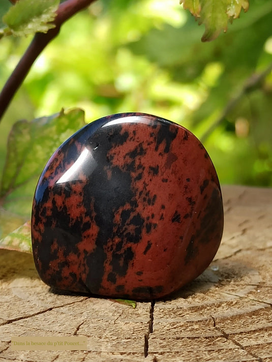 Obsidienne acajou Magahony du Mexique pierre roulée Grade A++++ Obsidienne Acajou ou Magahony du Mexique Dans la besace du p'tit Poucet   