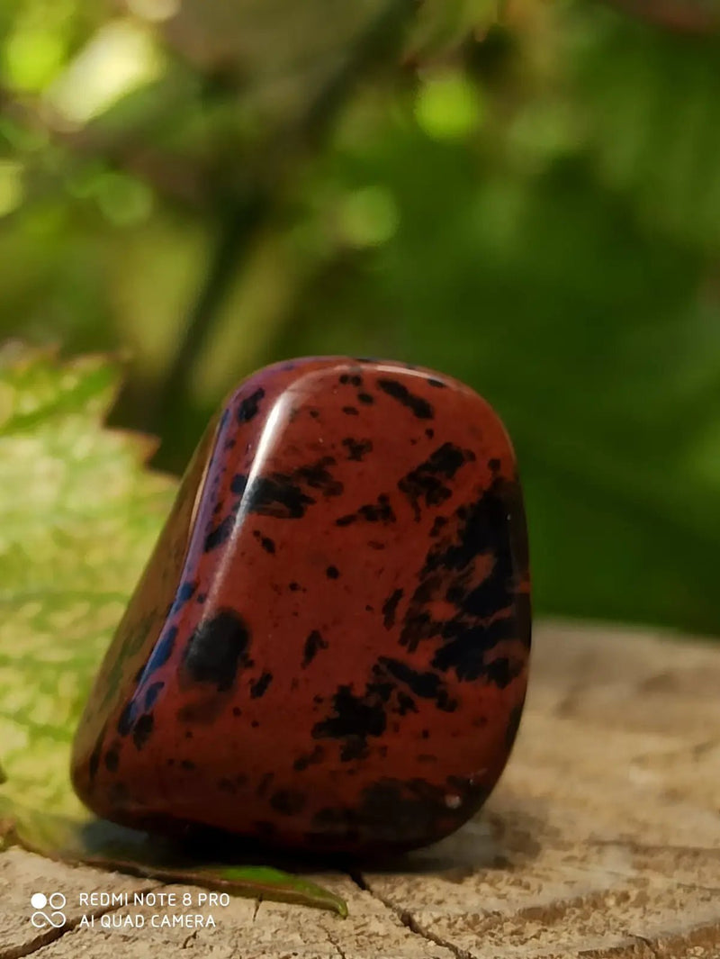 Load image into Gallery viewer, Obsidienne acajou Magahony du Mexique pierre roulée Grade A++++ Obsidienne Acajou ou Magahony du Mexique
