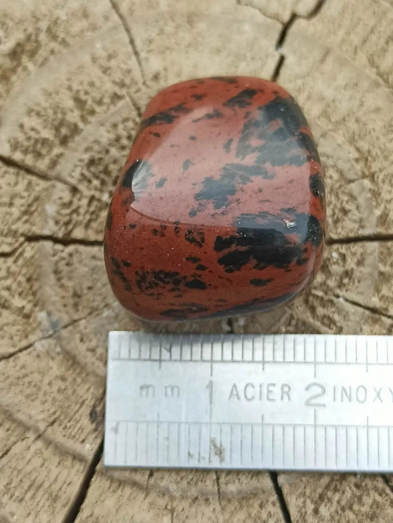 Load image into Gallery viewer, Obsidienne acajou Magahony du Mexique pierre roulée Grade A++++ Obsidienne Acajou ou Magahony du Mexique
