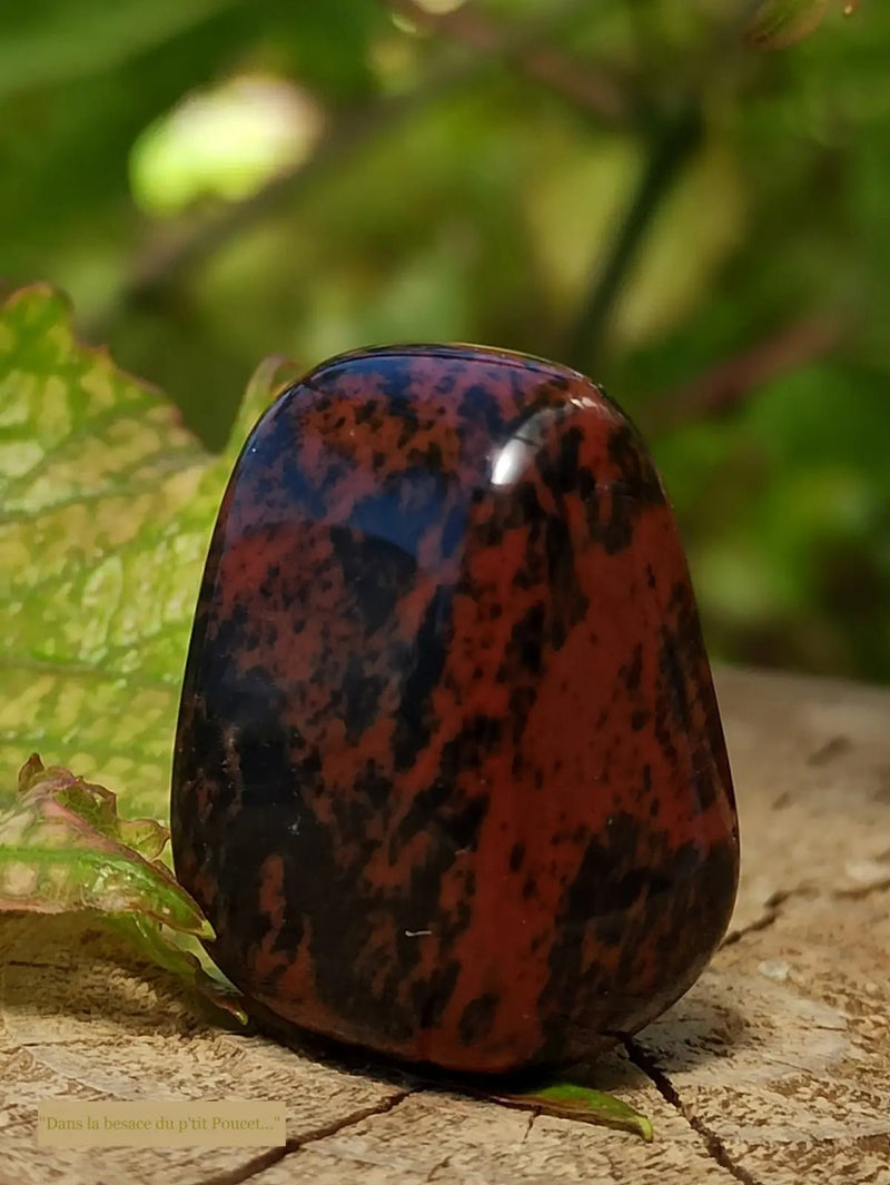 Load image into Gallery viewer, Obsidienne Acajou Magahony du Mexique pierre roulée Grade A++++ Obsidienne Acajou ou Magahony du Mexique
