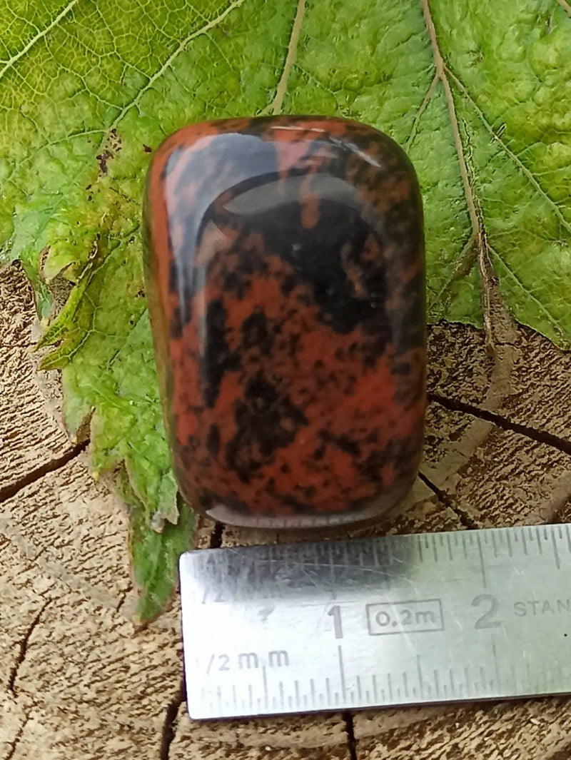 Load image into Gallery viewer, Obsidienne Acajou Magahony du Mexique pierre roulée Grade A++++ Obsidienne Acajou ou Magahony du Mexique
