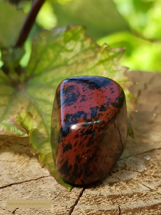 Obsidienne Acajou Magahony du Mexique pierre roulée Grade A++++ Obsidienne Acajou ou Magahony du Mexique