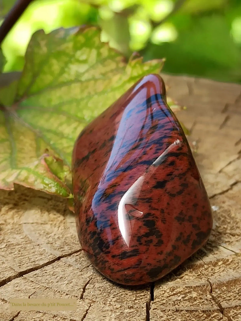 Load image into Gallery viewer, Obsidienne acajou Magahony du Mexique pierre roulée Grade A++++ Obsidienne Acajou ou Magahony du Mexique
