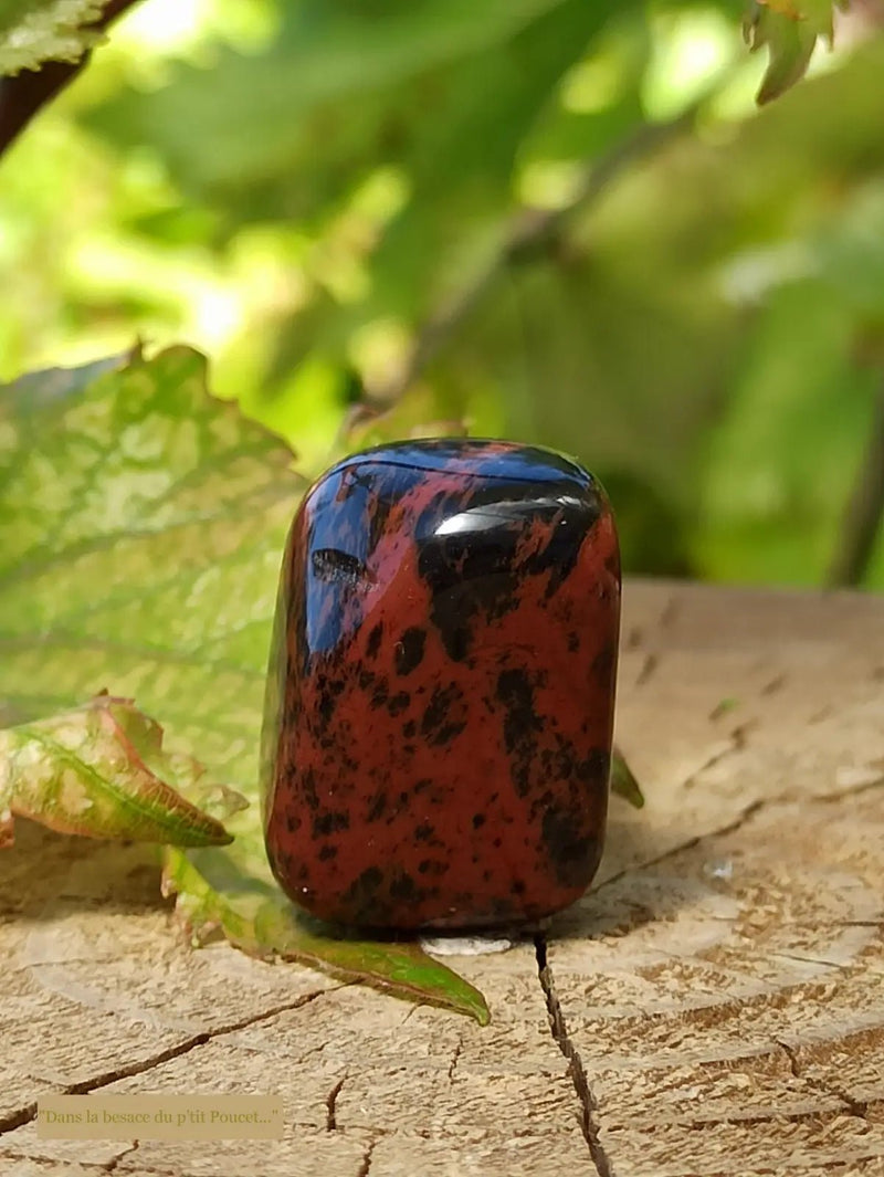 Load image into Gallery viewer, Obsidienne acajou Magahony du Mexique pierre roulée Grade A++++ Obsidienne Acajou ou Magahony du Mexique
