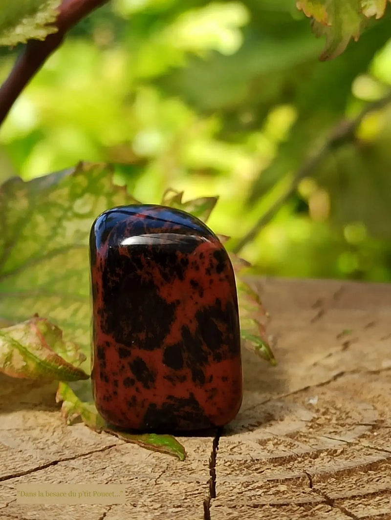 Load image into Gallery viewer, Obsidienne acajou Magahony du Mexique pierre roulée Grade A++++ Obsidienne Acajou ou Magahony du Mexique
