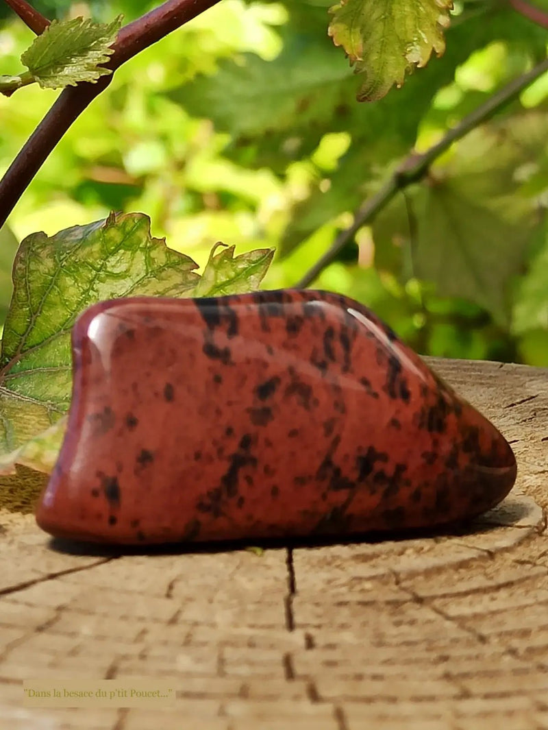 Load image into Gallery viewer, Obsidienne acajou Magahony du Mexique pierre roulée Grade A++++ Obsidienne Acajou ou Magahony du Mexique
