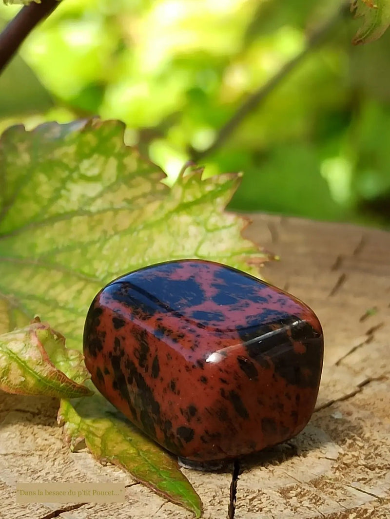 Load image into Gallery viewer, Obsidienne acajou Magahony du Mexique pierre roulée Grade A++++ Obsidienne Acajou ou Magahony du Mexique
