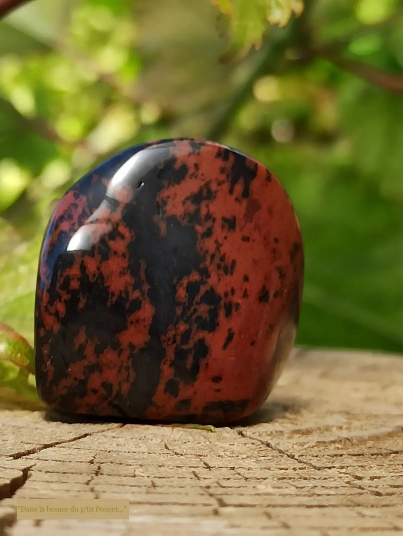 Load image into Gallery viewer, Obsidienne acajou Magahony du Mexique pierre roulée Grade A++++ Obsidienne Acajou ou Magahony du Mexique
