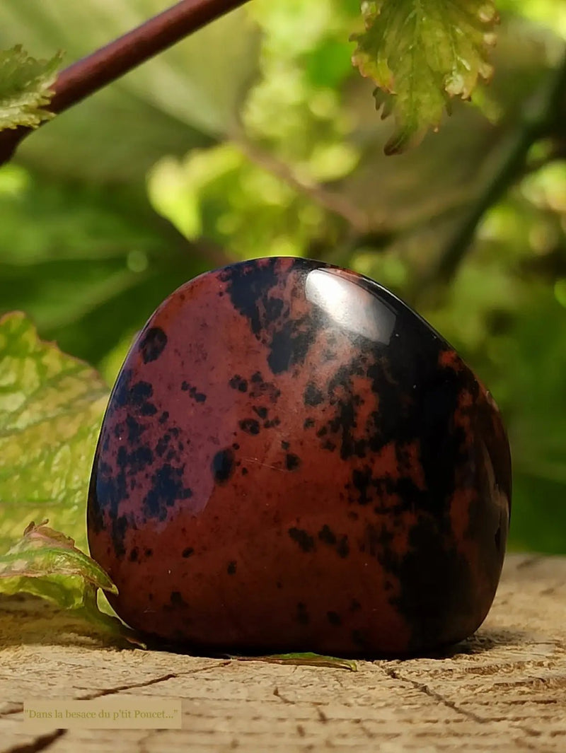 Load image into Gallery viewer, Obsidienne acajou Magahony du Mexique pierre roulée Grade A++++ Obsidienne Acajou ou Magahony du Mexique
