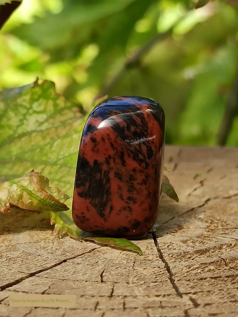 Load image into Gallery viewer, Obsidienne acajou Magahony du Mexique pierre roulée Grade A++++ Obsidienne Acajou ou Magahony du Mexique
