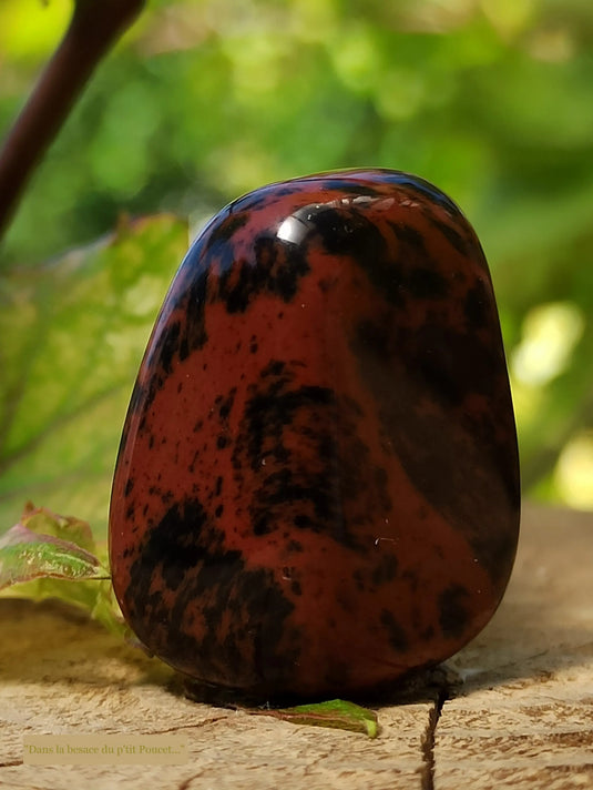 Obsidienne Acajou Magahony du Mexique pierre roulée Grade A++++ Obsidienne Acajou ou Magahony du Mexique Dans la besace du p'tit Poucet   
