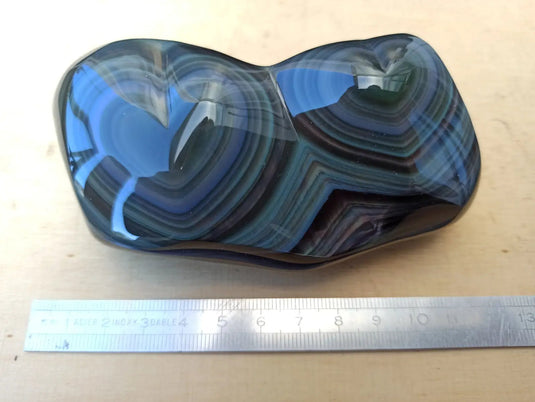 Obsidienne Œil céleste du Mexique double cœur Grade A++++ Cœur Obsidienne Œil céleste