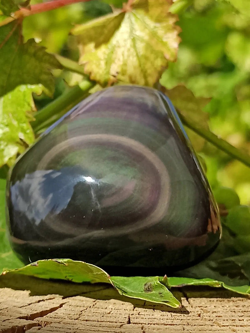 Chargez l&#39;image dans la visionneuse de la galerie, Obsidienne Œil céleste du Mexique galet Grade A++++ Obsidienne œil céleste galet
