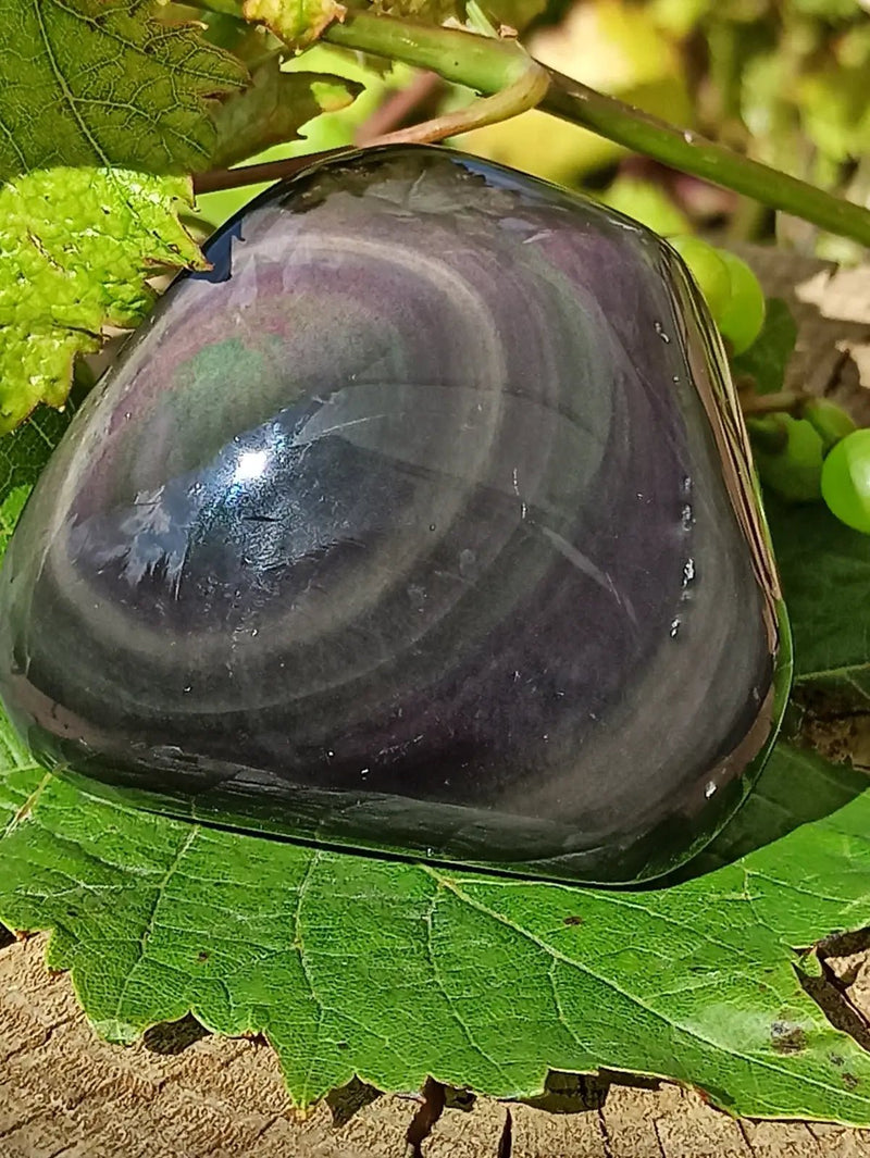 Chargez l&#39;image dans la visionneuse de la galerie, Obsidienne Œil céleste du Mexique galet Grade A++++ Obsidienne œil céleste galet
